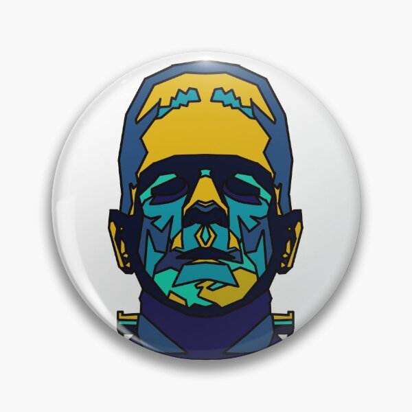 Item preview, Halloween Monster - Blue and Yellow - Geometric - Frankenstein monster designed and sold by Geometricshow.
