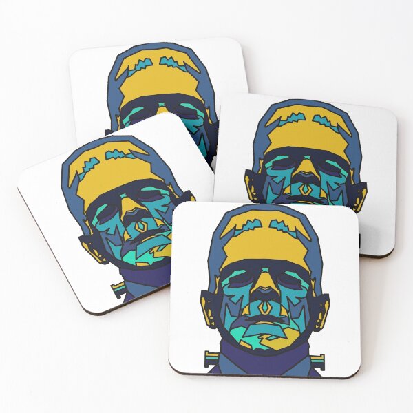 Item preview, Halloween Monster - Blue and Yellow - Geometric - Frankenstein monster designed and sold by Geometricshow.