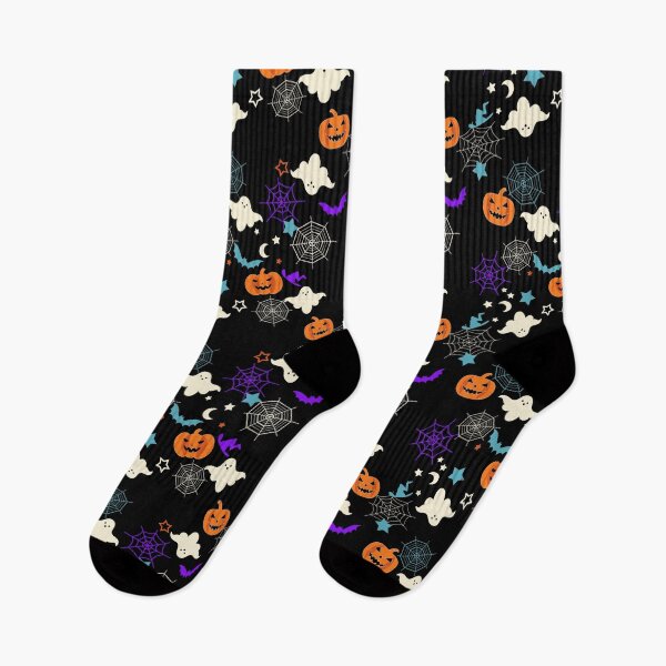 Item preview, Halloween Party Spooky Season Spider Web Ghosts Bat Pattern designed and sold by mythandframe.