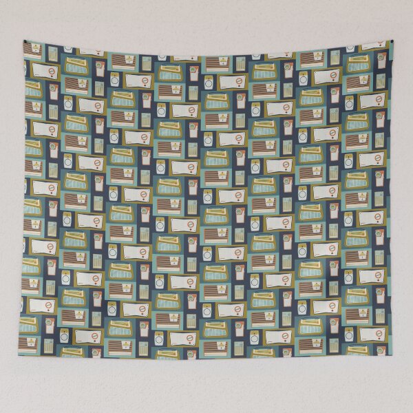Item preview, Vintage Radios Illustration Muted Color Palette designed and sold by lisanorrisart.