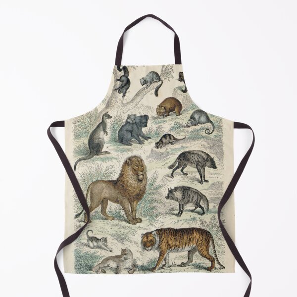 Item preview, Vintage zoology illustration - Marsupials and big cats designed and sold by Gardenlibrary.