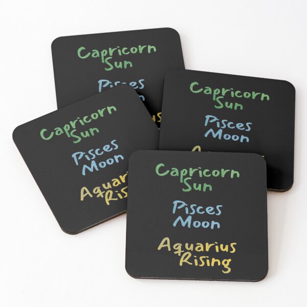 Item preview, Capricorn Sun Pisces Moon Aquarius Rising Text designed and sold by leomooncreates.