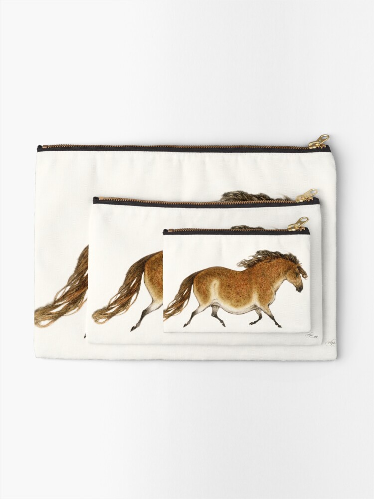 Alternate view of Pudgy Horse Lascaux Tribute 1 Zipper Pouch