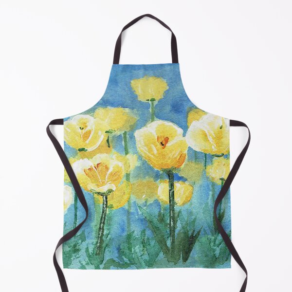Item preview, Bright Sunny Yellow Tulip Garden designed and sold by Smalltownart.