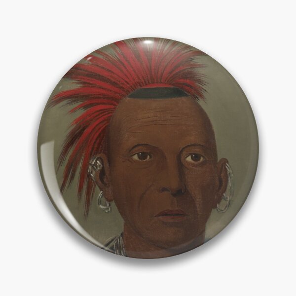Item preview, Sauk Indian Chief George Catlin Fine Art Clock designed and sold by ClocksMan.