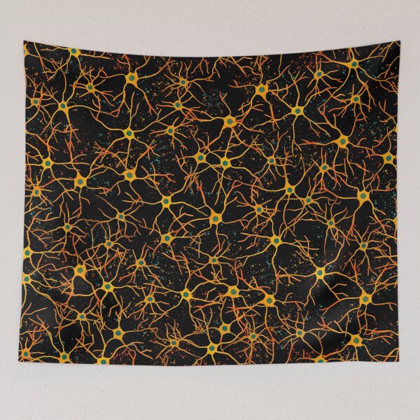 Item preview, Astrocytes in Warm Colors designed and sold by Hodgepodge Bricolage.
