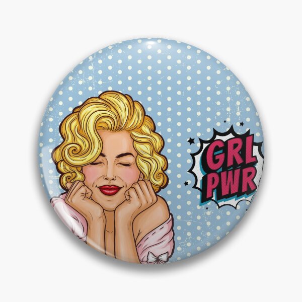 Item preview, Girl Power Feminist GRL PWR Pop Art  designed and sold by ClocksMan.