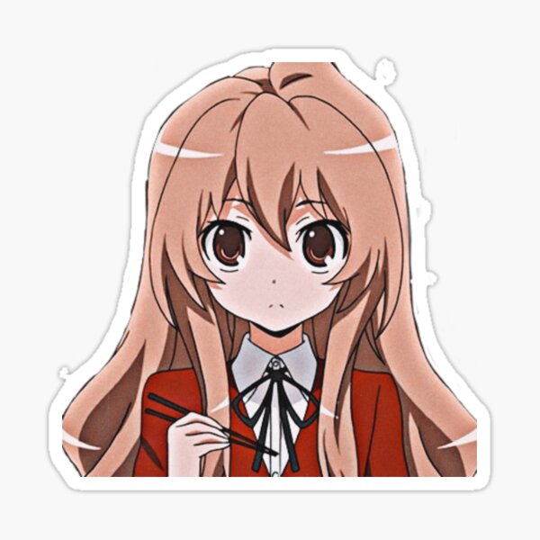 Alexiss Toradora Taiga Aisaka Palmtop Tiger Exciting Sticker for Phone,  Laptop, Skateboard, Car Multicolor Pack 4 Pcs Size 3inch