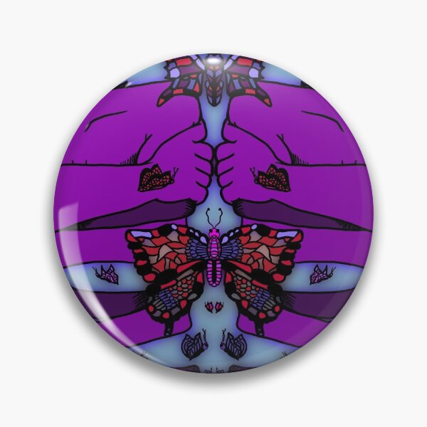 Item preview, Purple Nervous Butterfly, abstract digital kaleidoscope butterfly art designed and sold by MayGreenAbgrall.