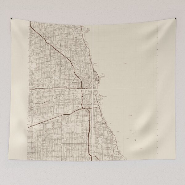 Item preview, Chicago IL, Quad Topographical Map Vintage designed and sold by PGHPhotoCo.
