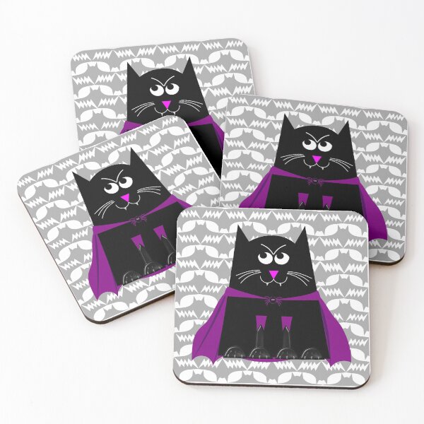 Item preview, Goth halloween cat designed and sold by Fluffpotsdesign.