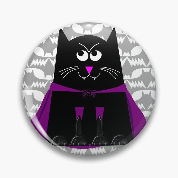 Item preview, Goth halloween cat designed and sold by Fluffpotsdesign.