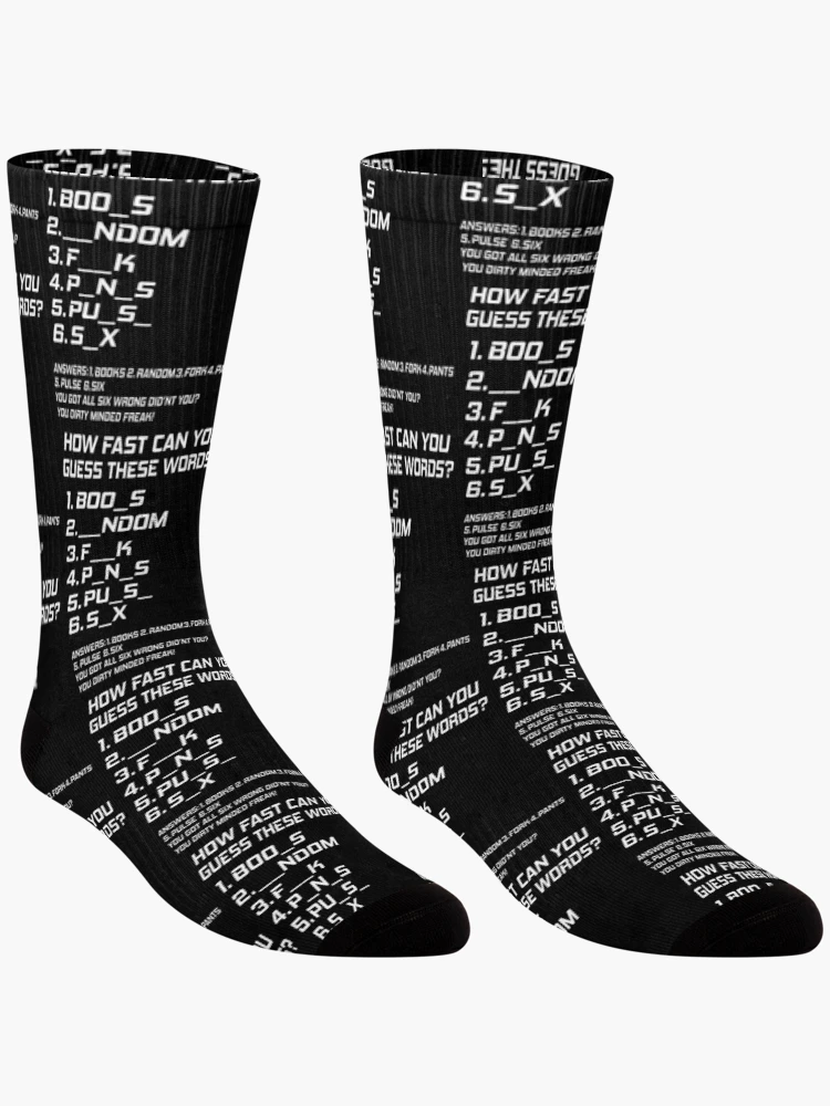 Thumbnail 3 of 5, Socks, Quiz Test Riddle designed and sold by Fashimation20.