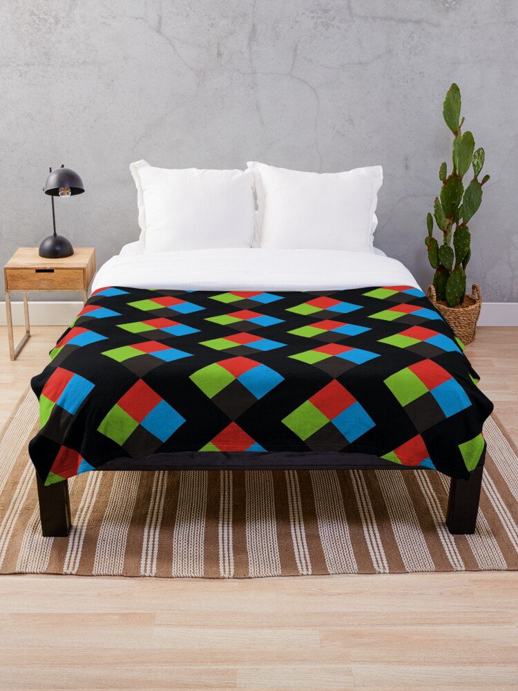 Thumbnail 1 of 6, Throw Blanket, Color Square designed and sold by raza20.