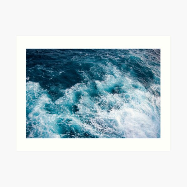 Deep Blue Ocean Waves Art Print