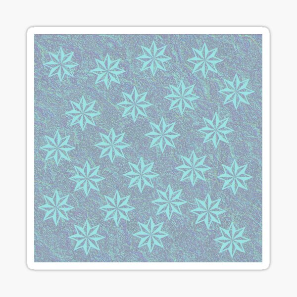 Blue stars on stone Sticker