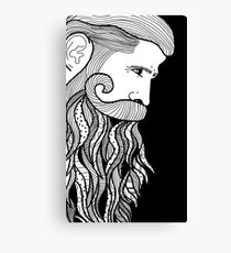 sexy beard black Canvas Print