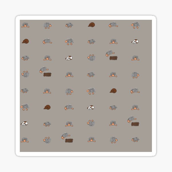 Counting gray sleeping sheep Sticker