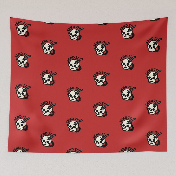 Item preview, Send It Cycling Skull designed and sold by hadicazvysavaca.
