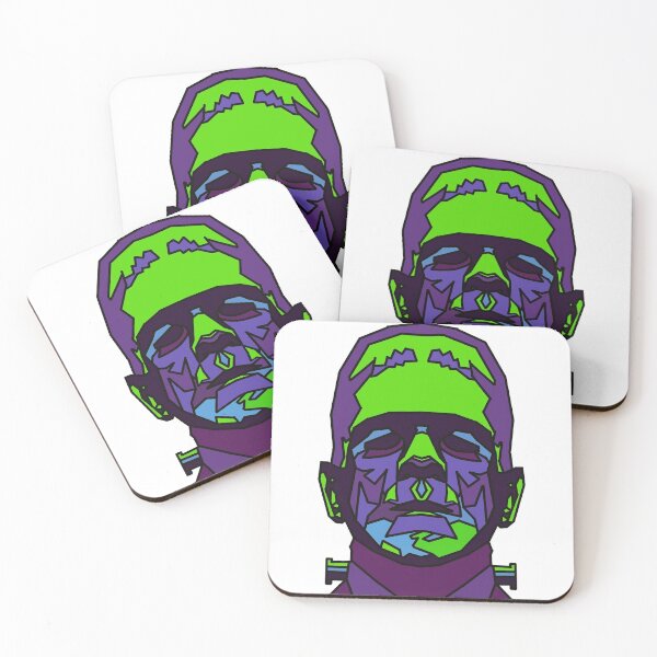 Item preview, Copy of Halloween Monster - Purple Green - Geometric - Frankenstein monster designed and sold by Geometricshow.