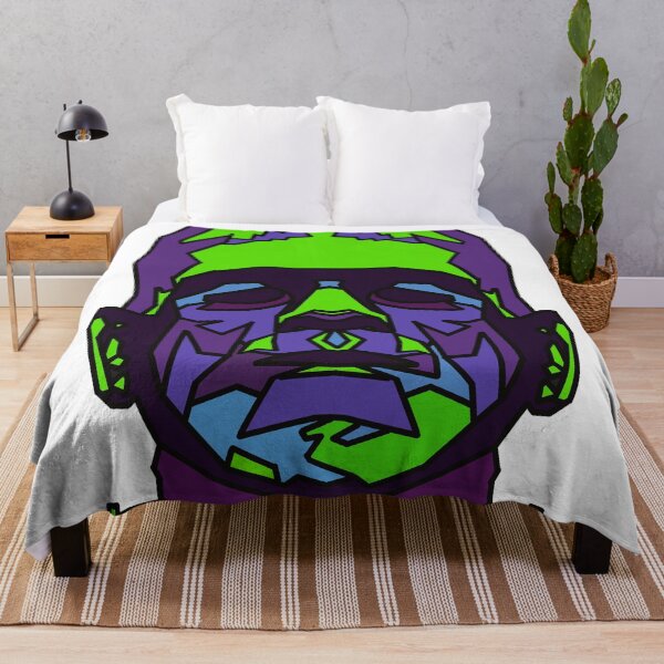 Item preview, Copy of Halloween Monster - Purple Green - Geometric - Frankenstein monster designed and sold by Geometricshow.