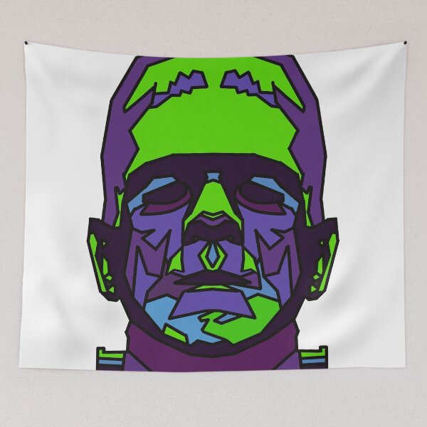 Item preview, Copy of Halloween Monster - Purple Green - Geometric - Frankenstein monster designed and sold by Geometricshow.