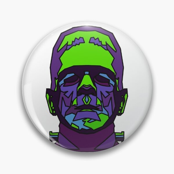 Item preview, Copy of Halloween Monster - Purple Green - Geometric - Frankenstein monster designed and sold by Geometricshow.