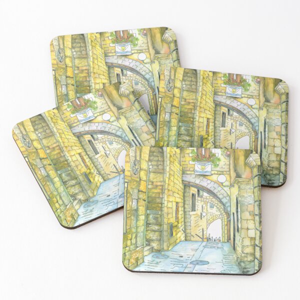 Item preview, Old City Jerusalem Israel Silk Painting designed and sold by Melvyn Kahan.