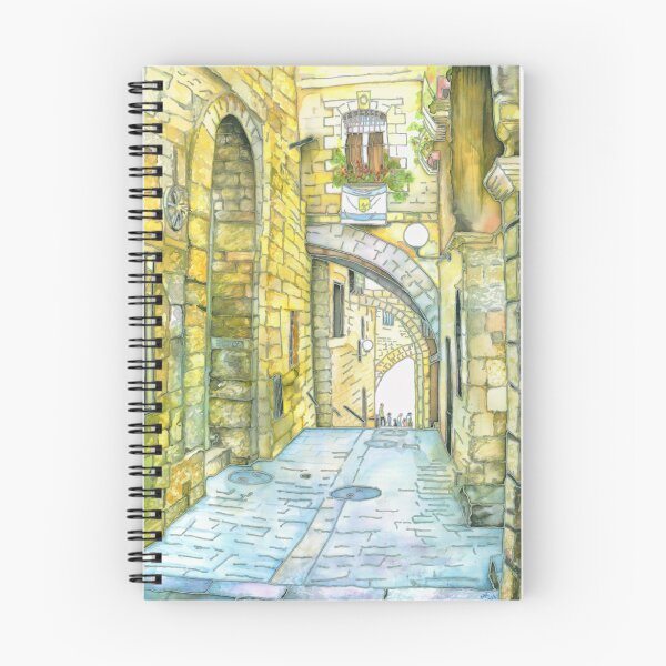 Artikelvorschau, Seidenmalerei der Altstadt von Jerusalem, Israel entworfen und verkauft von Melvyn Kahan.