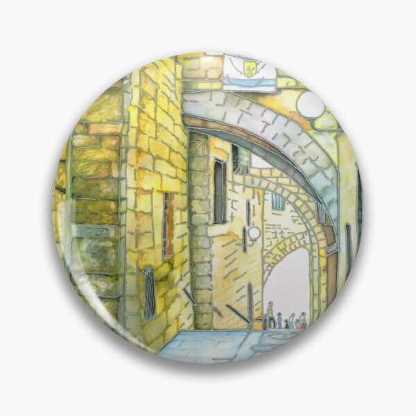 Item preview, Old City Jerusalem Israel Silk Painting designed and sold by Melvyn Kahan.