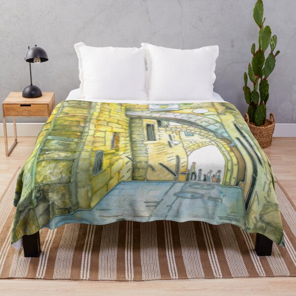 Item preview, Old City Jerusalem Israel Silk Painting designed and sold by Melvyn Kahan.