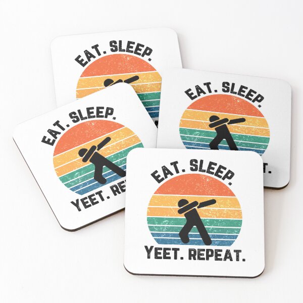 Item preview, Eat Sleep Yeet Repeat Sunset Black Text designed and sold by Sour Soul.