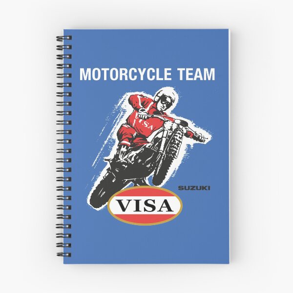 Item preview, Visa Suzuki Motorcycle Team Vintage 70's print smaller logo designed and sold by Hecksploitation.