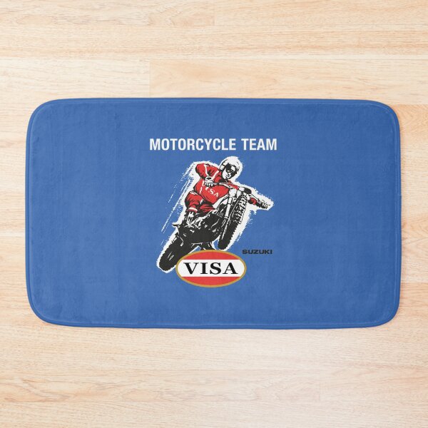 Item preview, Visa Suzuki Motorcycle Team Vintage 70's print smaller logo designed and sold by Hecksploitation.