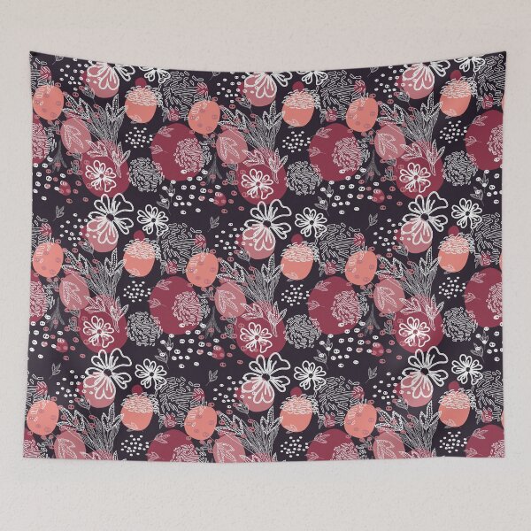Item preview, Dark abstract flowers designed and sold by Polanika.