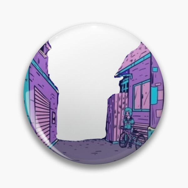 Item preview, Street illustration in pink, lila and blue colors designed and sold by Melike-Bon.