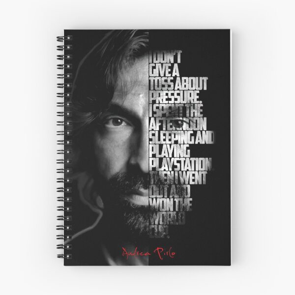 Item preview, Black and white Andrea Pirlo quote, designed and sold by Enea Kelo.