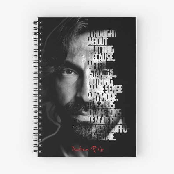 Item preview, Black and white Andrea Pirlo quote, designed and sold by Enea Kelo.