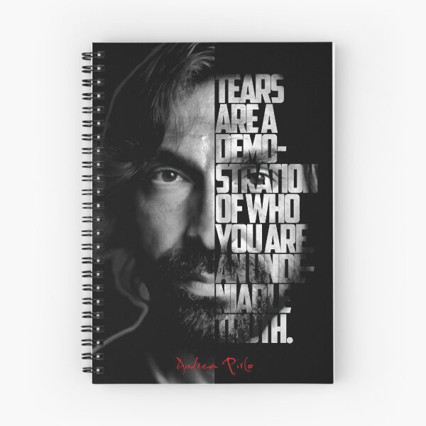 Item preview, Black and white Andrea Pirlo quote, designed and sold by Enea Kelo.