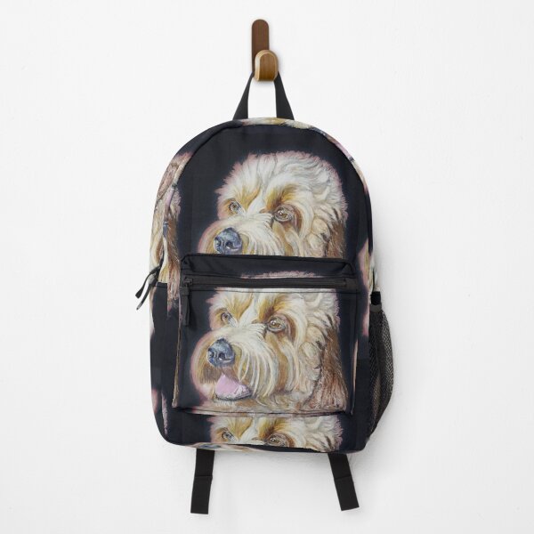 Item preview, Cavapoo dog art on black background designed and sold by Jennifer Morcom.