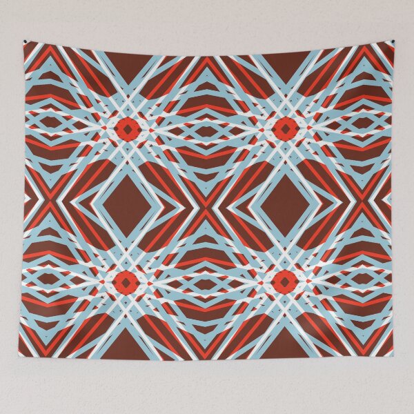 Item preview, Brown Blue Orange Retro Pattern  designed and sold by PatternPerfect.