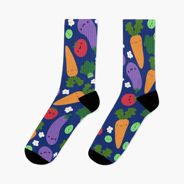 Item preview, Cute Vegetable Pattern Dark Blue Background designed and sold by SofiaSava01.