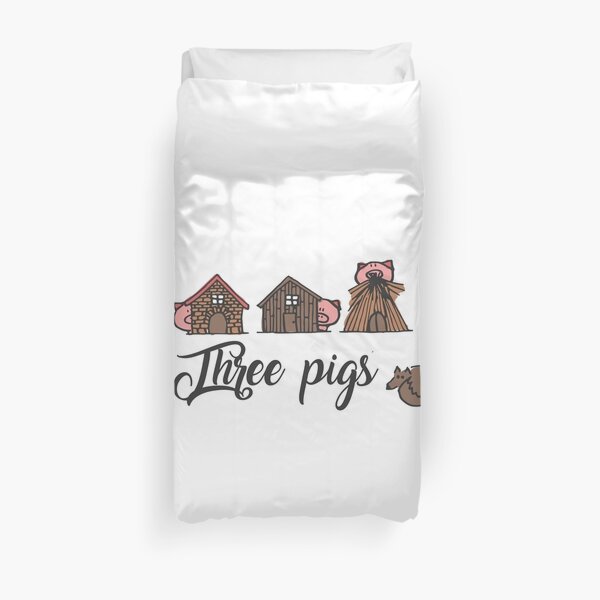 The tale of the three little pigs Duvet Cover