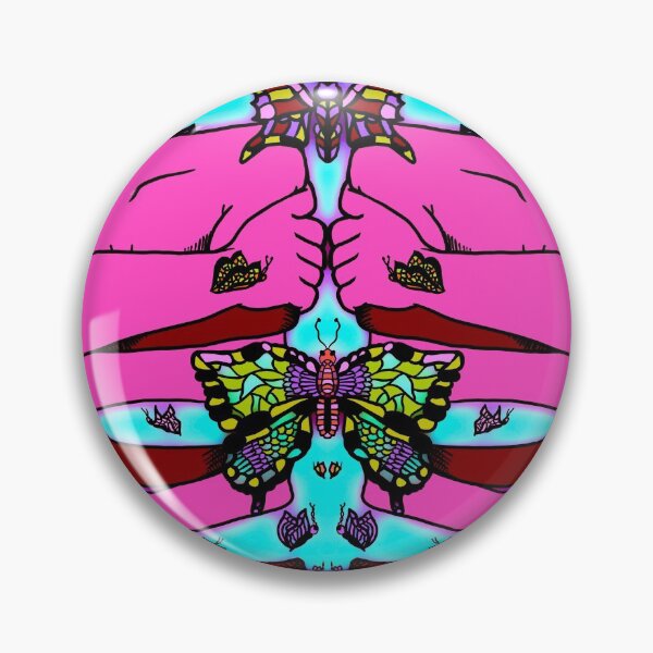 Item preview, Pink Nervous Butterfly, abstract digital kaleidoscope butterfly art designed and sold by MayGreenAbgrall.