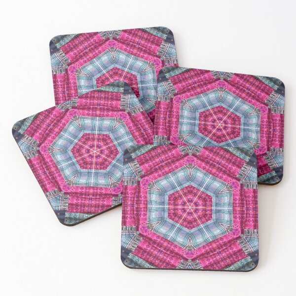 Item preview, Pink Fabric Hexagon Art designed and sold by Adisak-designs.