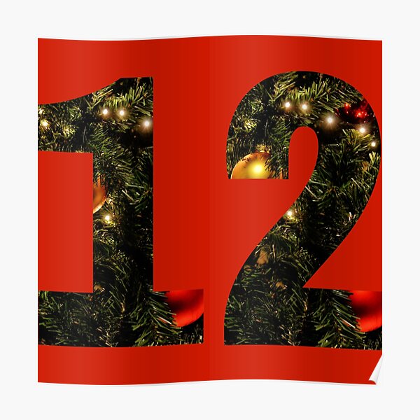 Christmas Tree Number 12" Poster for Sale by LiveAndGlow | Redbubble
