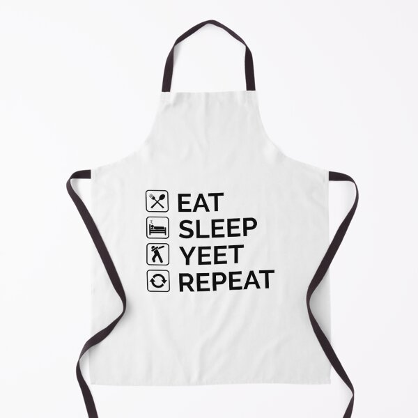 Item preview, Eat Sleep Yeet Repeat Black Text With Symbol designed and sold by Sour Soul.