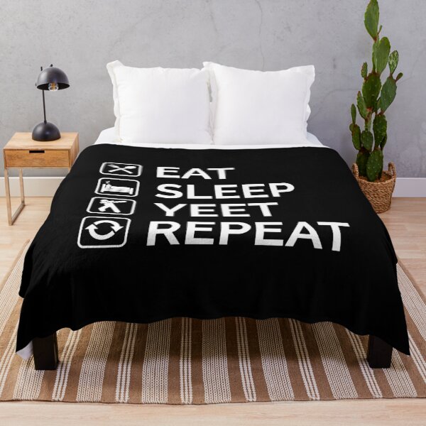 Item preview, Eat Sleep Yeet Repeat White Text With Symbol designed and sold by Sour Soul.
