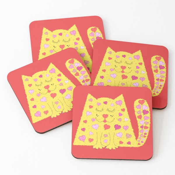 Item preview, Love heart cat designed and sold by Fluffpotsdesign.
