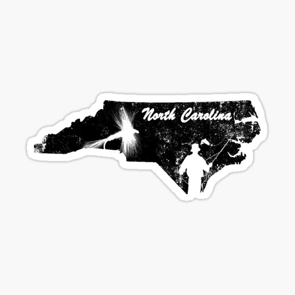 Fly Fishing Fish North Carolina Blue Ridge Trout Fishing Sticker for Sale  by Space Art